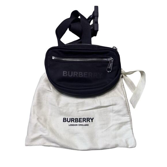Burberry Econyl Logo Cannon Small Bumbag W COA Black - Picture 1 of 7